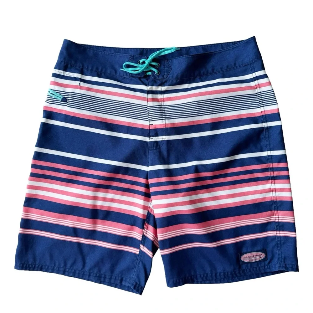 Vineyard Vines Americana Stripe Board Shorts | 34 (MEDIUM)